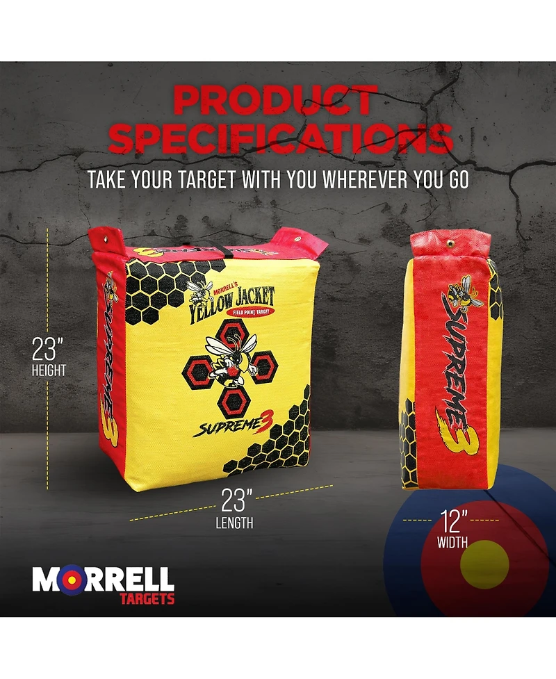 Morrell Targets Jacket Supreme 3 28 Pound Adult Field Point Archery Bag Target
