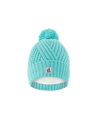 Deux par Deux Toddler Girl (2-4)Winter Knit Hat with Pompom