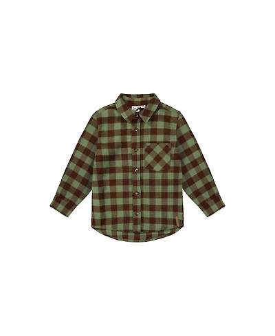 Deux par Boys' (6-12) Brushed Flannel Shirt
