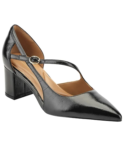 Easy Spirit Women's Nerina eFlex Leather d'Orsay Asymmetrical Pumps