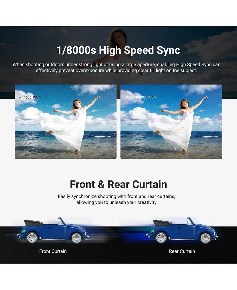 Neewer ZV1 Camera Flash with 100Ws, 3000mAh, Ttl for Sony Cameras