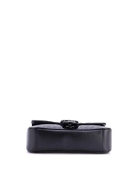 Pre-Owned Gucci Small Gg Marmont Monochrome Flap Bag Matelasse Leather