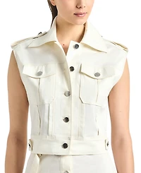 Derek Lam 10 Crosby Women's Illiana Stretch Twill Utility Vest