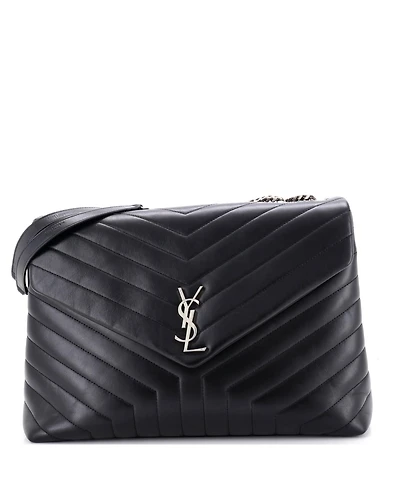 Pre-Owned Saint Laurent Large Loulou Shoulder Bag Matelasse Chevron Leather