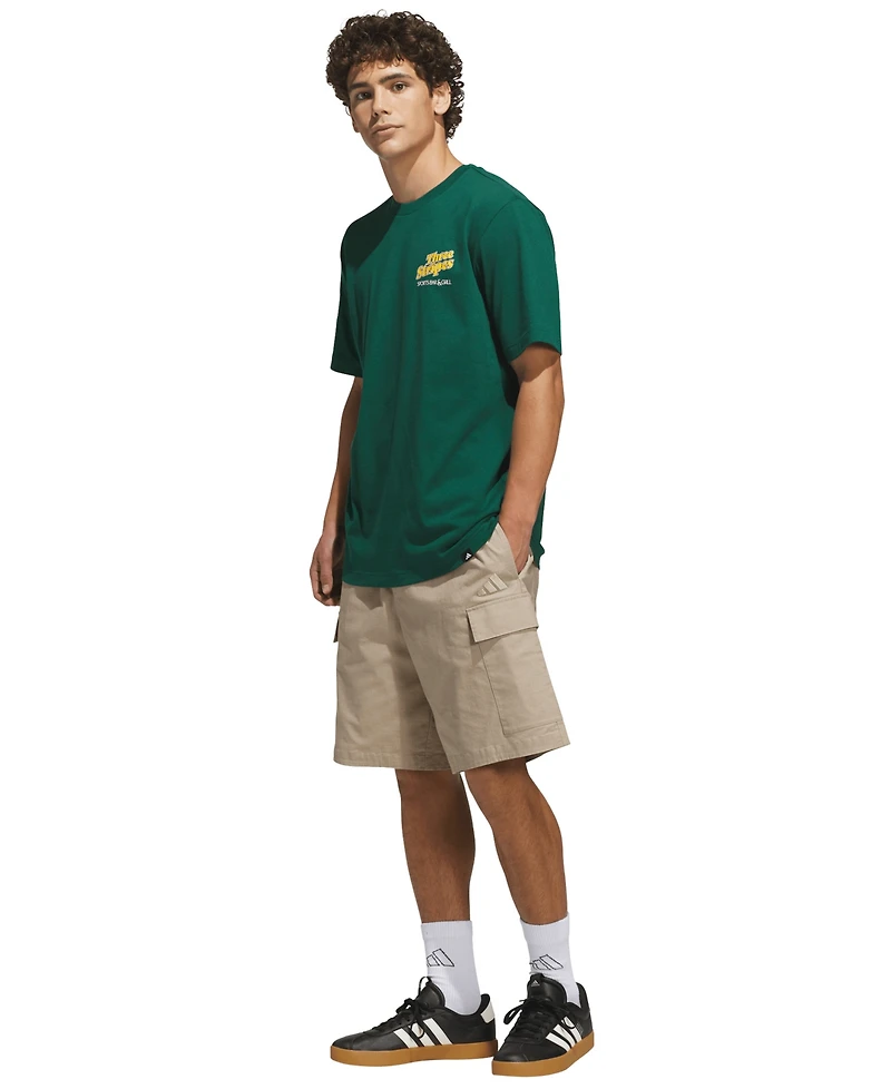 adidas Men's Sports Bar Pool Graphic Crewneck T-Shirt