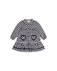 Deux par Baby Girl (12M-24M) Shirt Dress with Frills Gingham Print