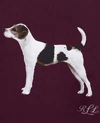 Lauren Ralph Dog Conversational Small Square Scarf