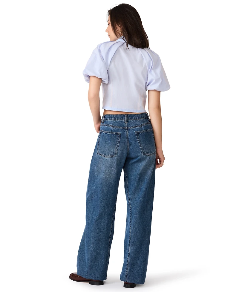 Steve Madden Women's Reece Cotton Button-Front Shirt