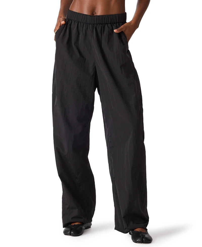 Steve Madden Women's Khoda Mid-Rise Barrel Track Pants