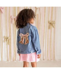 Sweet Wink Big Girls 10 - 12Y Cowgirl Cutie Patch Western Denim Jacket