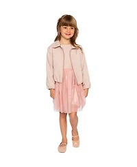 Deux par Little and Big Girl 6-14Y Bomber Jacket Houndstooth