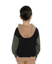 Deux par Deux Toddler Boy 2T - 5T Hooded Colorblock Fleece Cardigan