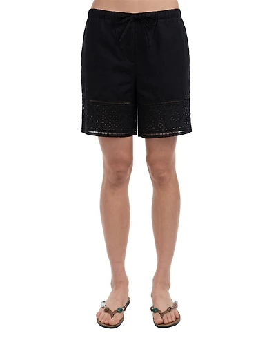 Elle Collection Women's Lace Inset Short