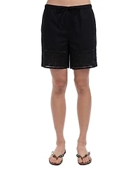 Elle Collection Women's Lace Inset Short
