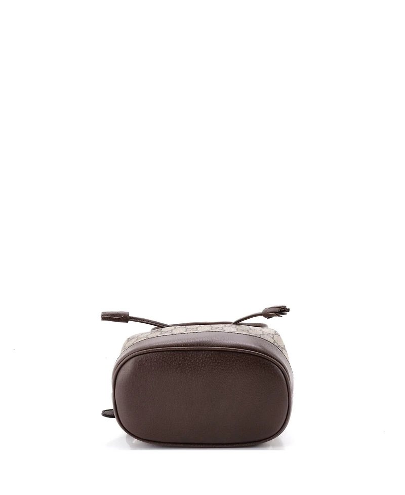 Pre-Owned Gucci Mini Ophidia Flap Backpack Gg Coated Canvas