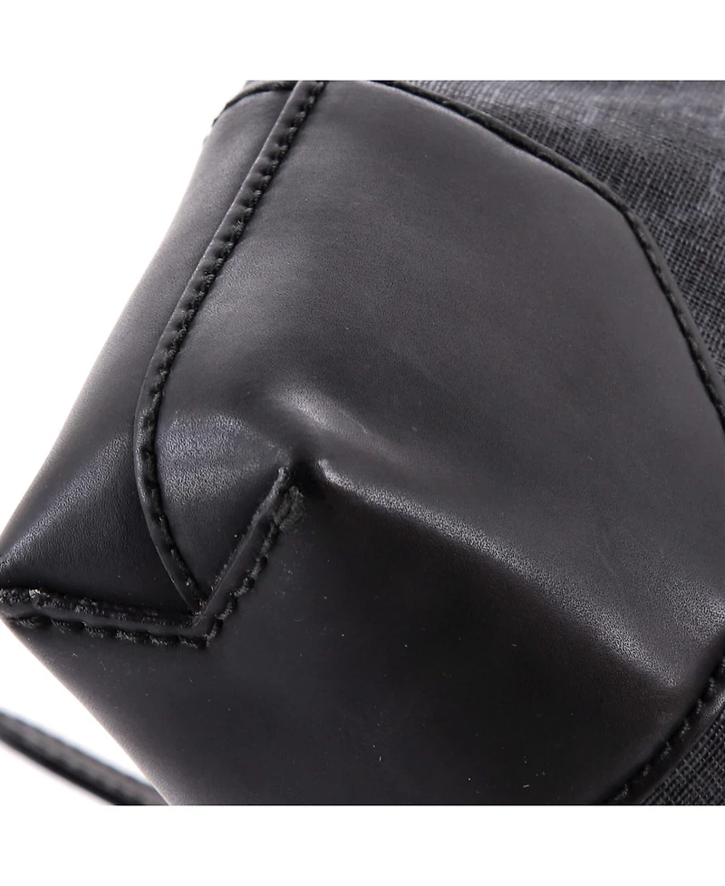 Pre-Owned Gucci Medium Web Zip Flat Messenger Gg Coated Canvas