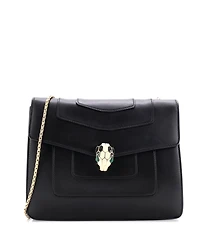 Pre-Owned Bvlgari Medium Serpenti Forever Square Shoulder Bag Leather