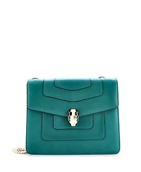 Pre-Owned Bvlgari Medium Serpenti Forever Square Shoulder Bag Leather