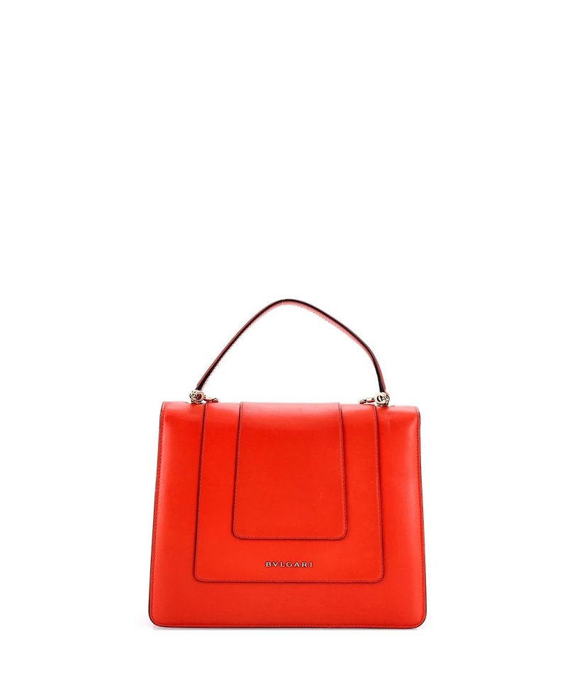 Pre-Owned Bvlgari Medium Serpenti Forever Top Handle Bag Leather