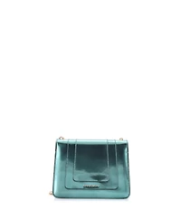 Pre-Owned Bvlgari Small Serpenti Forever Square Shoulder Bag Metallic Leather