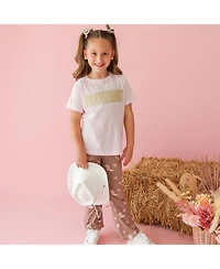 Sweet Wink Little Girls 5-8 Howdy Patch Western Short Sleeve T-Shirt