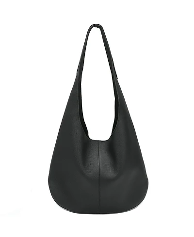 Susu Arc Leather Crescent Hobo Bag Soft Pebbled Shoulder Casual Slouchy Handbag