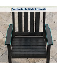 gaomon Outdoor Dining Chairs Set of 2 Patio Hdpe Garden with Ergonomic Wide Seat Waterproof Easy Maintain All-Weather Durable