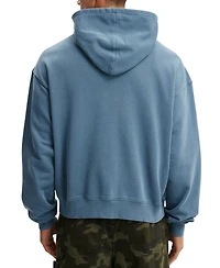 Cotton On Men's Cropped Full-Zip Hoodie Sweatshirt