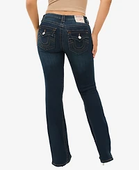 True Religion Women's Joey Mid-Rise Flare Flap Jeans