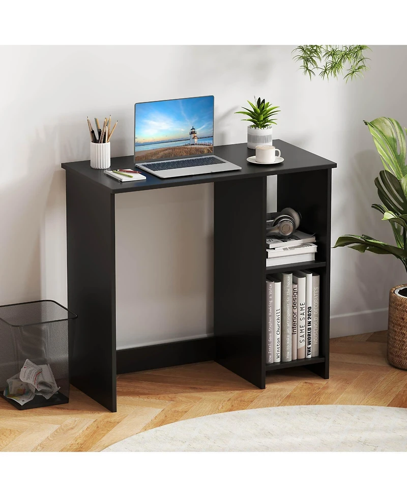 Costway 31.5" Small Computer Desk Home Office Study Writing Desk with 2 Compartments