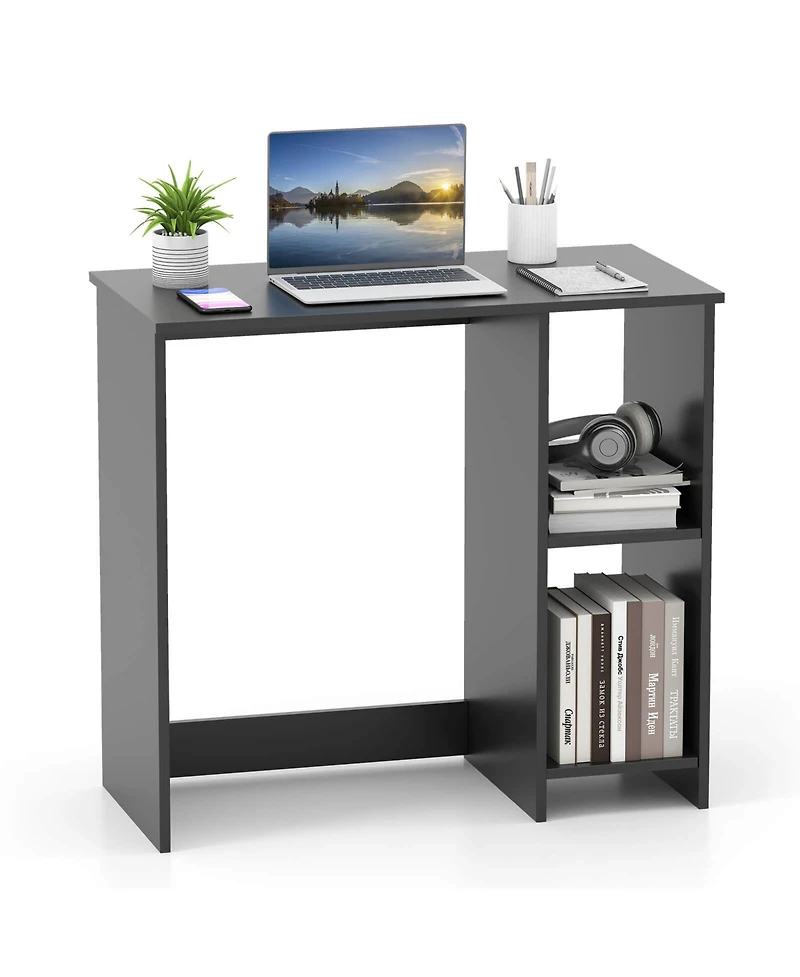 Costway 31.5" Small Computer Desk Home Office Study Writing Desk with 2 Compartments