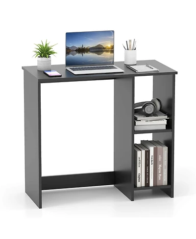 Costway 31.5" Small Computer Desk Home Office Study Writing Desk with 2 Compartments