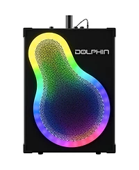 Dolphin Audio Karaoke Box 500 VocalPro Portable Bluetooth Speaker with Led Lights, Microphone and Stand
