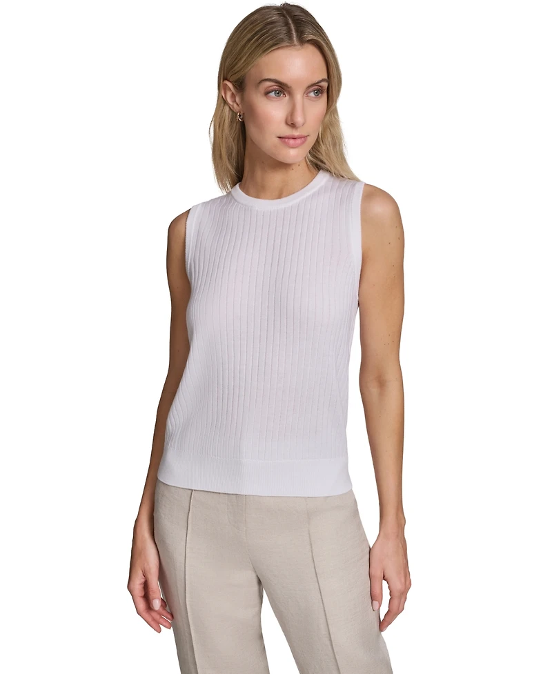 Calvin Klein Women's Sleeveless Crewneck Knit Sweater