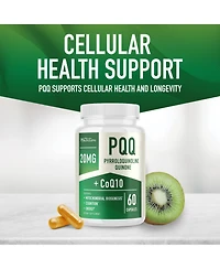 SMNutrition Pqq Supplement 20mg | Mitochondrial Biogenesis & Energy Optimizer With CoQ10 & Vitamin B12 | Supports Brain Health & Mitochondria Producti