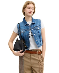 Coach Leather Jade Drawstring Crossbody Bag