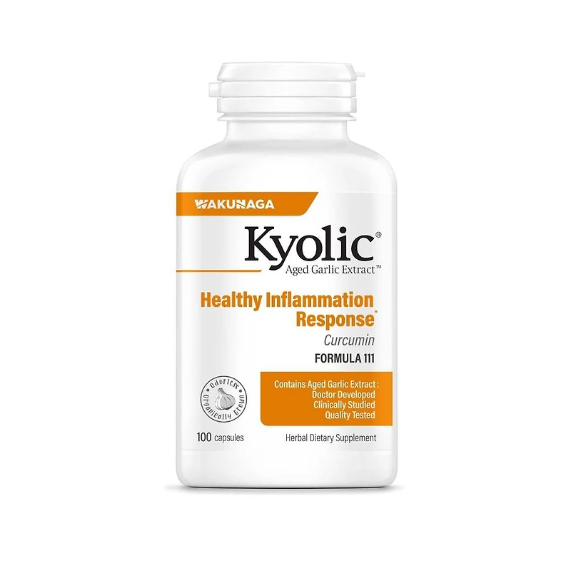 Kyolic Aged Garlic Extract Formula 111, Healthy Inflammation Response, Curcumin