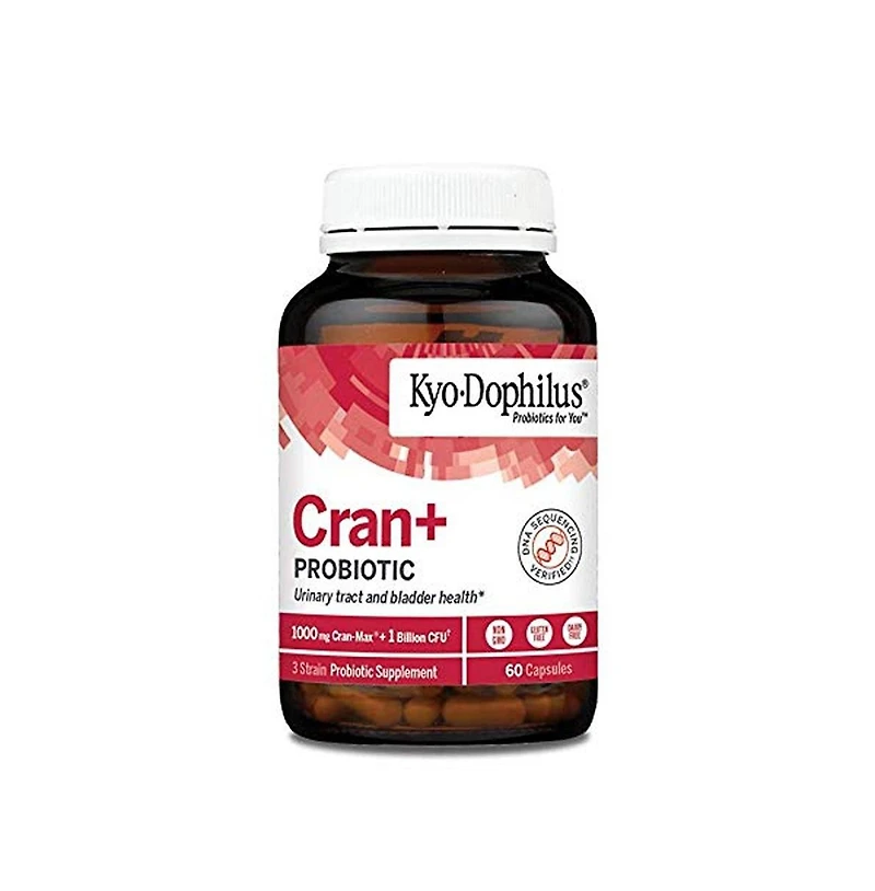 Kyo-Dophilus Cran+ Probiotic, Urinary Tract and bladder health, 60 capsules