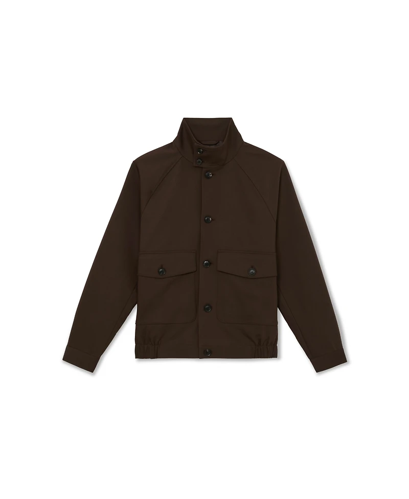 Reiss Men's Romano Cotton-Blend Harrington Jacket