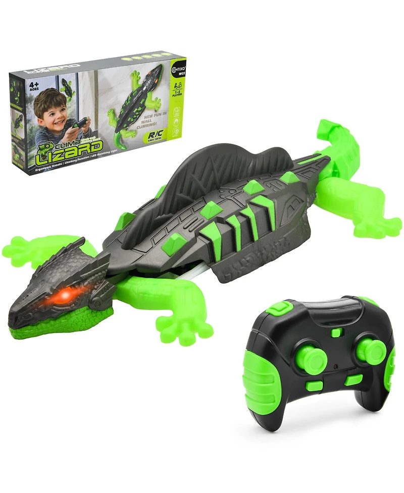 Contixo Wall Climbing Rc Gecko with Glow-in-the-Dark Design, Led Eyes and Remote Control, Crawls on Floors, Walls, Ceilings and Glass, for Ages 3+