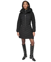 Dkny Women's Bibbed Packable Puffer Coat