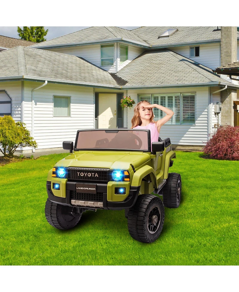 homfan 44.9 x 26.8 x 14.6 Inch Kids Electric Ride On Car 4WD, 24V Battery Powered Off-Road Vehicle with Remote, 2-Seater for Outdoor Play