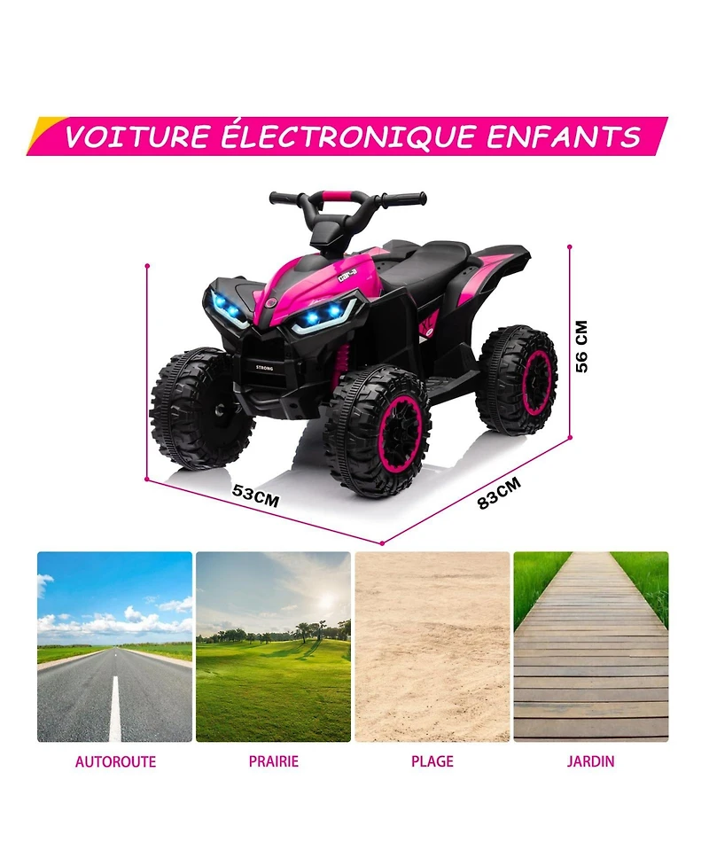 homfan 12V Electric Ride-On Quad Bike Atv