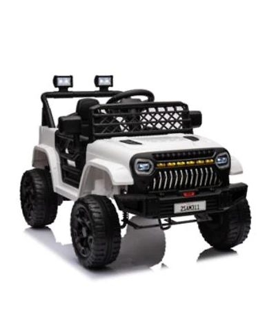 Homfan Ride On Truck Battery Powered Electric Toy For Kids With 2.4g Remote Control 4 Wheel Spring Suspension Led Lights Music