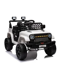 Homfan Ride On Truck Battery Powered Electric Toy For Kids With 2.4g Remote Control 4 Wheel Spring Suspension Led Lights Music