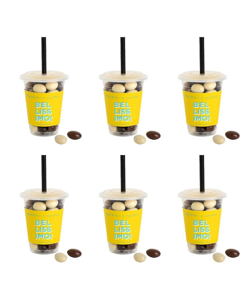 Sugarfina Caffe Luxxe Chocolate Espresso Beans Mini Coffee Cup Kit, 6-Piece