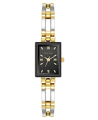 Anne Klein Women's Quartz Rectangle Two-Tone Alloy Metal Bracelet Watch 28mm x 16.3mm