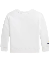 Polo Ralph Lauren Boys' 2T-7 Us Open Polo Bear Long-Sleeve Sweatshirt