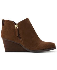 Toms Women's Goldie Zipper Wedge Booties