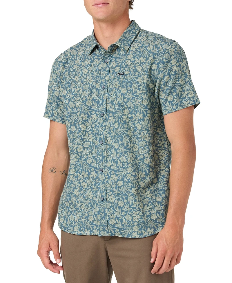 O'Neill Men's Oasis Standard Short-Sleeve Printed Woven Shirt